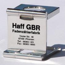 linen tester with advertisement